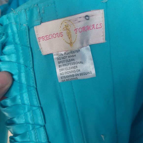 Aqua Blue Formal Gown - Picture 3 of 5